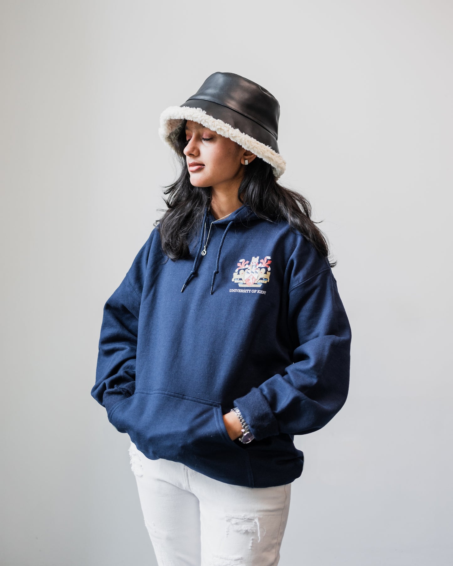 University Crest Hoodie - Navy